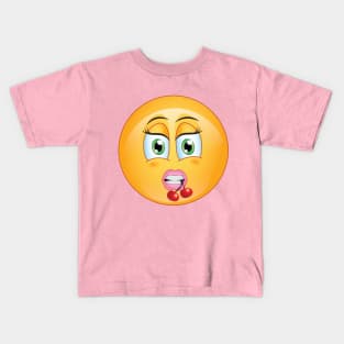 Flirty Girl by Emoji World Kids T-Shirt